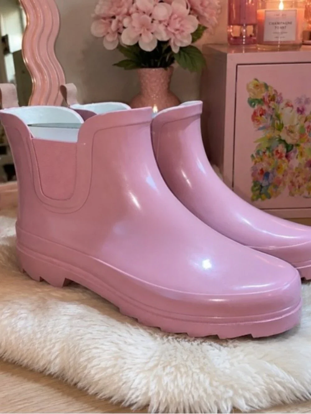 Rubber Rain Boots (Pink 🩷) EU-38 / US 7.5